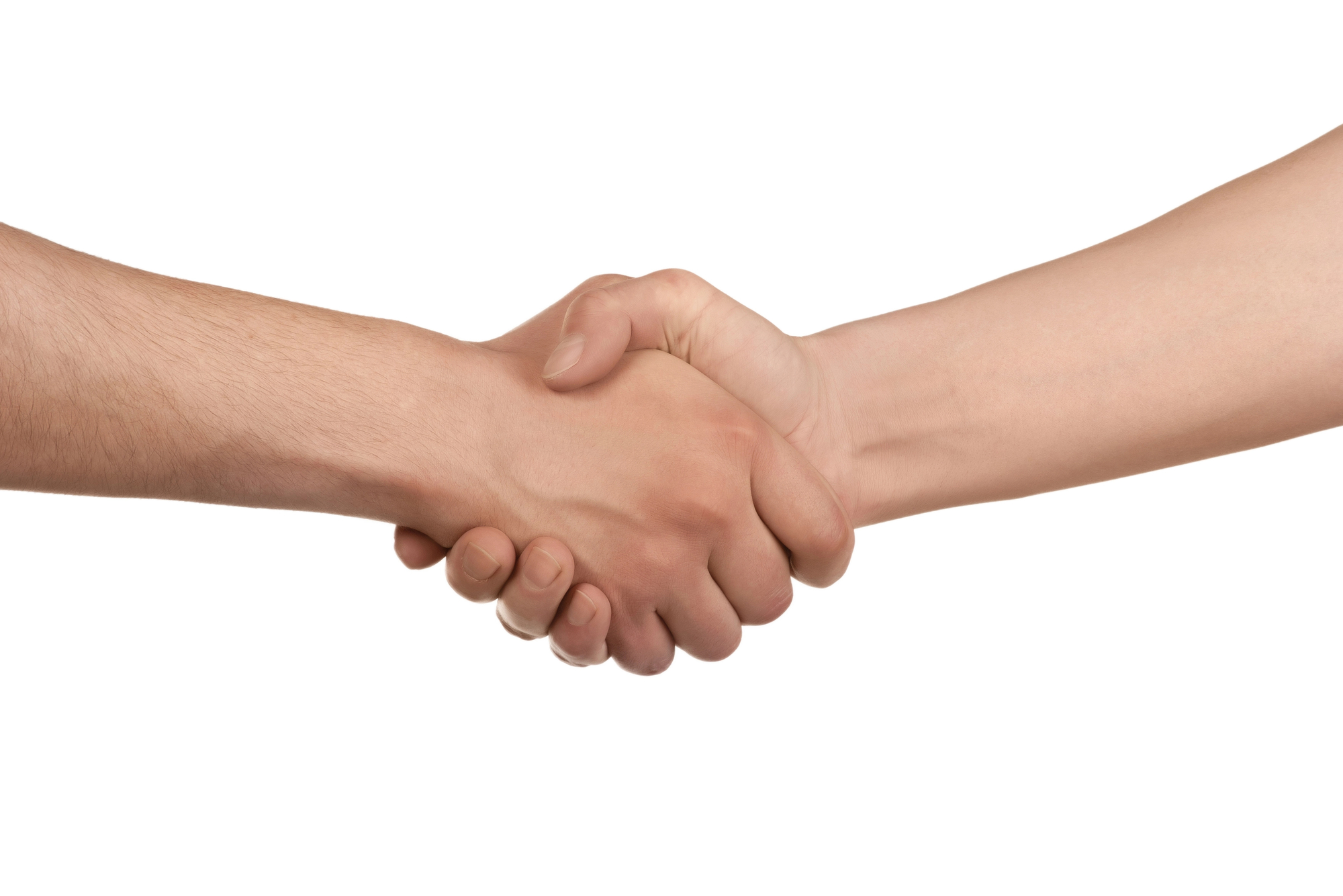 two people shaking hands